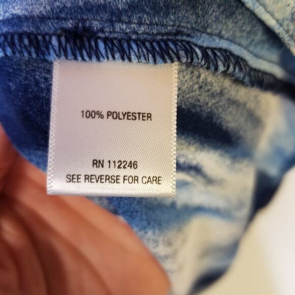 Sami & Jo Cold Shoulder Hi/Low Watercolor Blouse - Picture 4 of 7